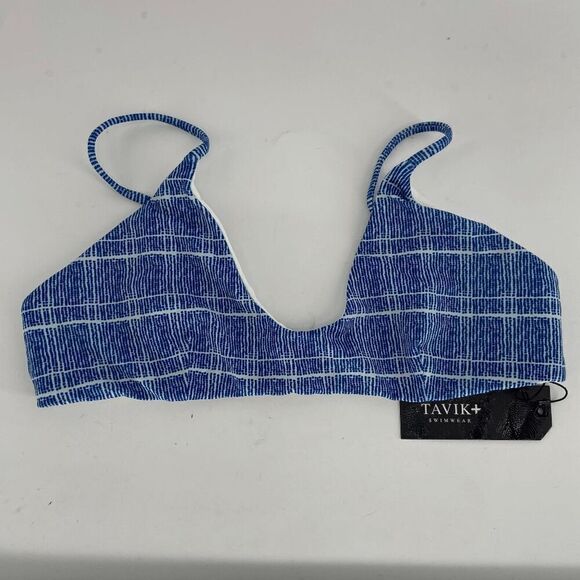 Tavik Nahla Triangle Womens Off the Grid Pacific Blue New Bikini Swim Top Small - Picture 1 of 11